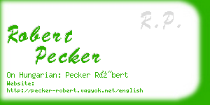 robert pecker business card